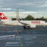 Swiss Airbus A220-100 (former Bombardier CS 100) "HB-JBI" at Munich airport (2019)