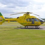 Air Ambulance on tarmac on the Isle of Wight