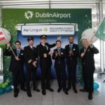 Image shows Aer Lingus cabin crew at Dublin Airport