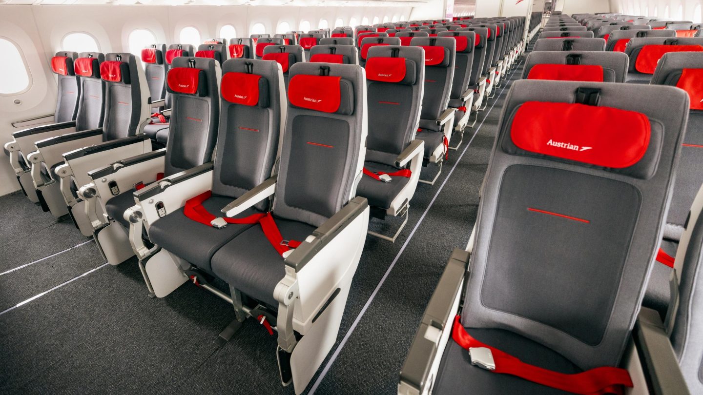 Economy (Y) Class on Austrian Airlines