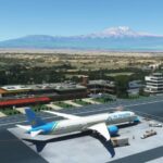Air Tanzania aircraft parked at Kilimanjaro International Airport
