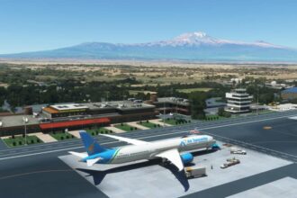 Air Tanzania aircraft parked at Kilimanjaro International Airport