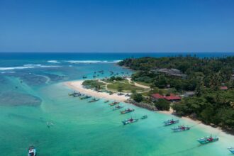 Sri Lanka south coast with crystal clear water and beautiful beaches
