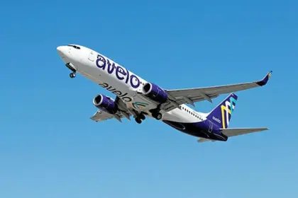 Avelo Airlines Boeing 737-800 operating one of the carrier's new nonstop routes from McKinney National Airport
