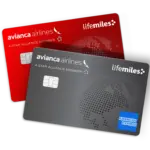 Avianca lifemiles credit cards in red and grey