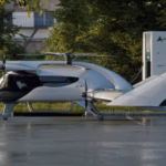 Computer render of the ePlane Company's e200X eVTOL aircraft in standard livery.