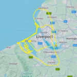 The flight route shown on Flight Radar 24