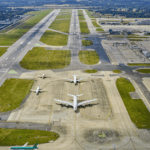 An image of London Gatwick's north runway.