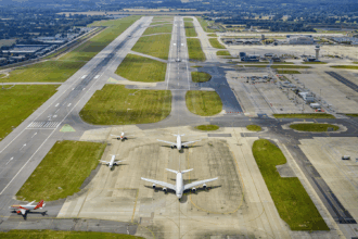 An image of London Gatwick's north runway.