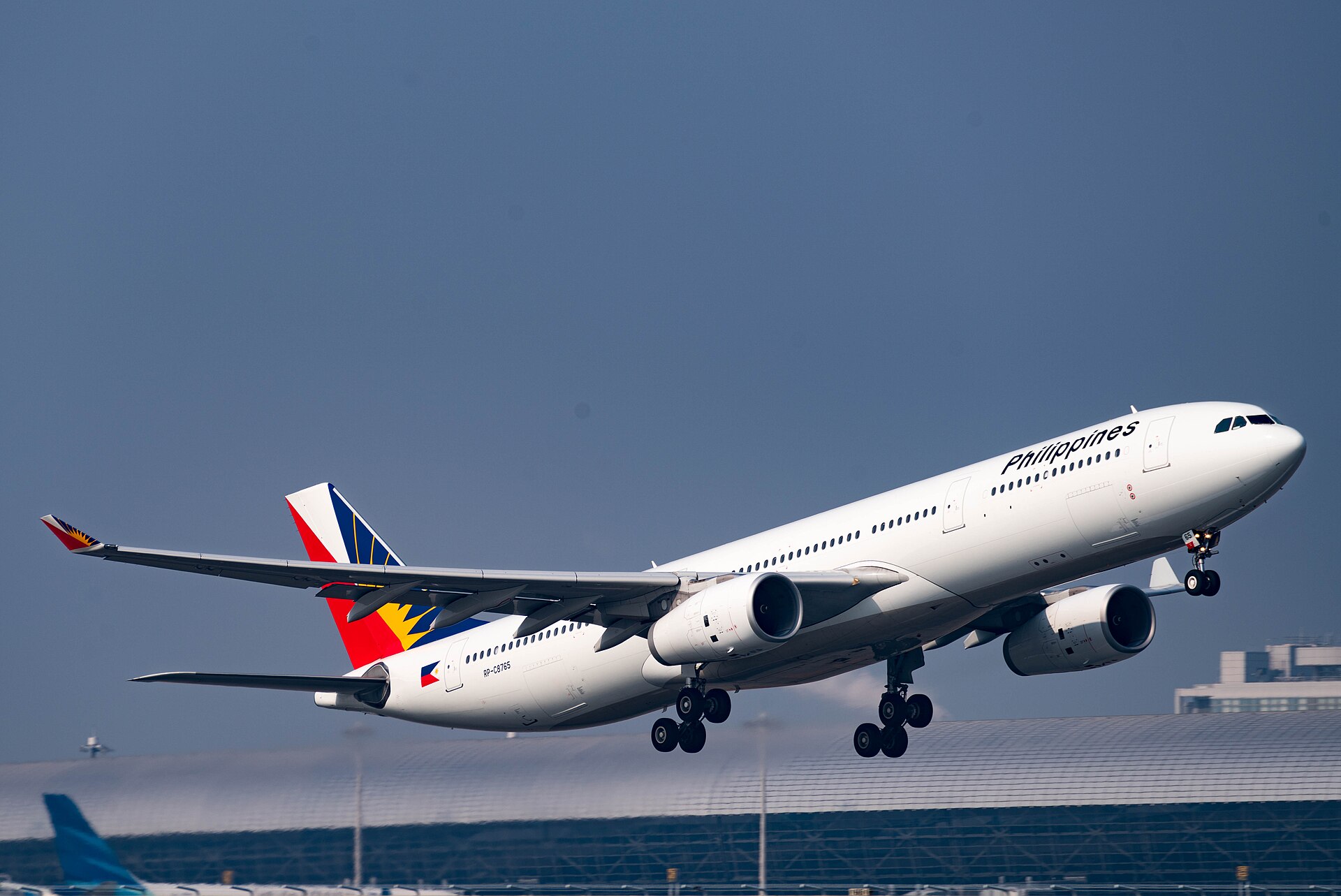 Philippine Airlines Airbus A330 taking off from an airport