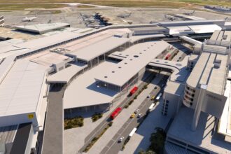 Birds Eye view of MEL's plans for expanded check in areas