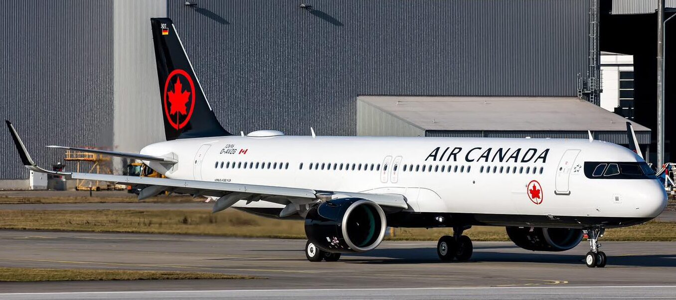 Air canada plane on runway