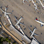 Exterior view of Boston Logan International Airport during flight operations