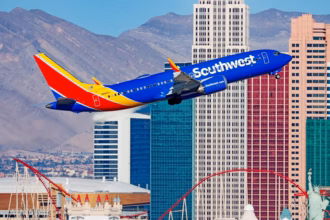 Southwest landing in Vegas