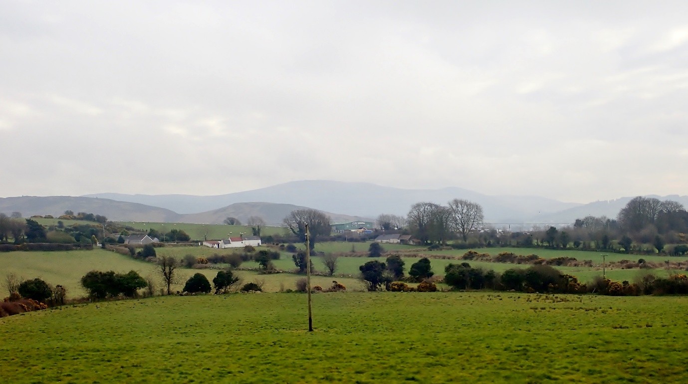 People living in rural areas of the UK still struggle to achieve a stable internet connection. Shown is a rural settlement north of the village of Dromintee, Northern Ireland.