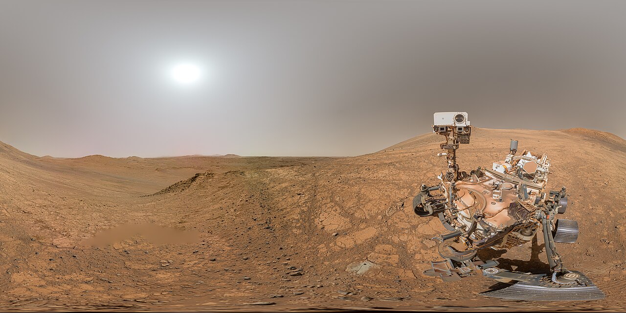 The last Mars rover to catch the public eye was NASA's Perseverance mission, here shown taking a "selfie" with its mast, main body and wheels visible in front of the red, flat Martian landscape behind, which landed in February 2021.