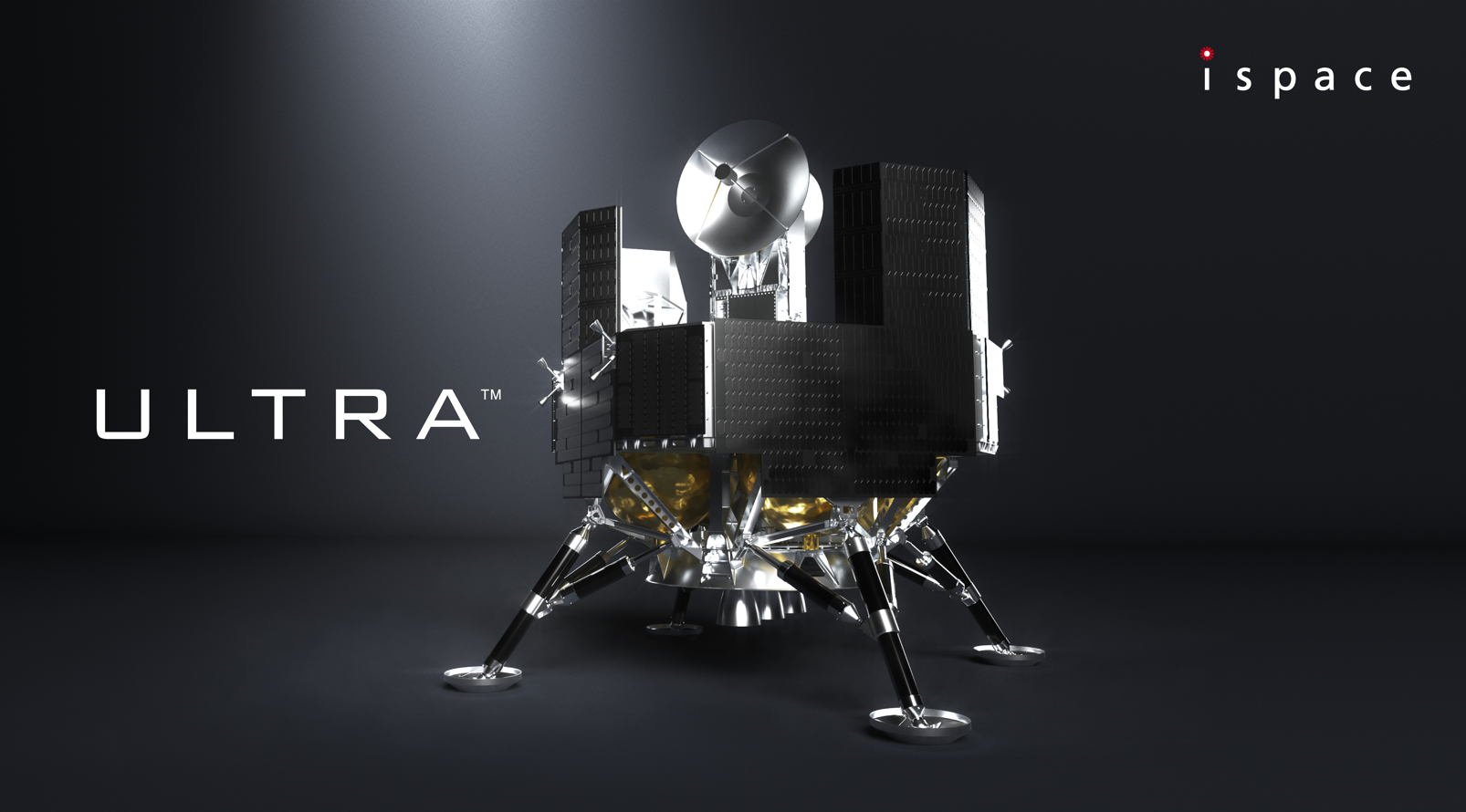 ispace’s ULTRA mission – a lunar lander shown in this artist’s impression equipped with solar panels and a radio antenna dish – will use the Raman spectrometer developed for Rosalind Franklin.