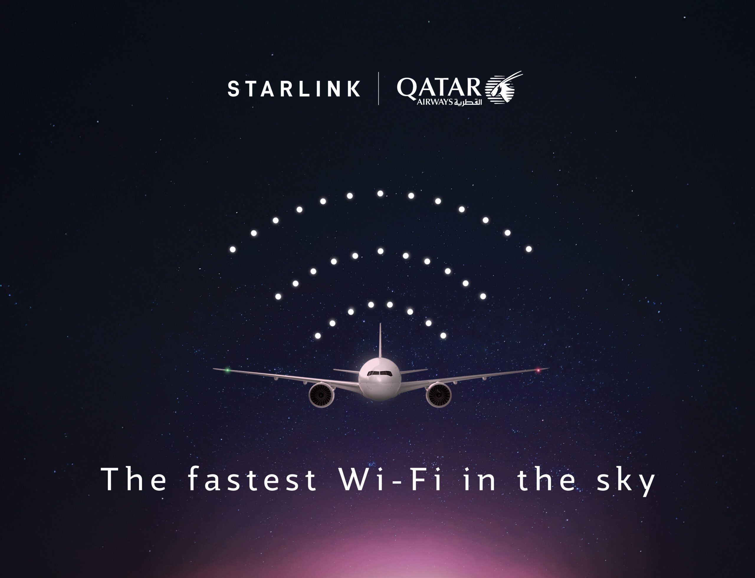 Graphic depicting Starlink as the fastest Wi-Fi in the sky.