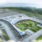 An image showing the very modern planned mega-airport city development by Ethiopian Airlines.