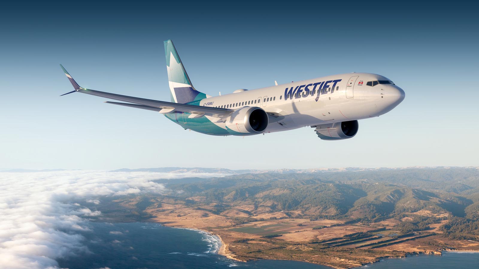 An image of a WestJet Boeing 767 aircraft