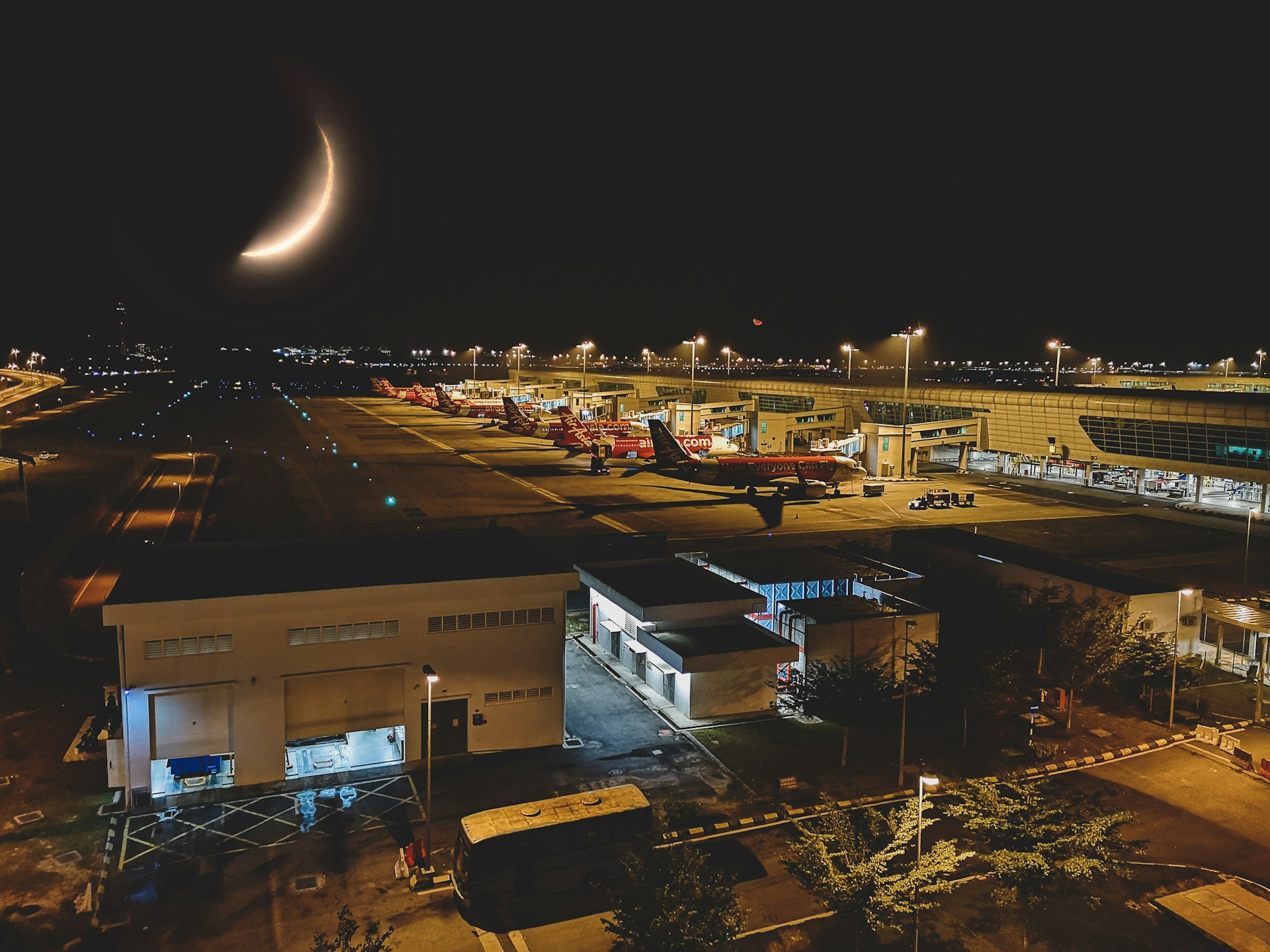 View outside from the Kuala Lumpur International AIrport