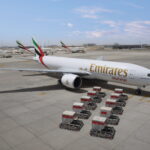 Photograph depicts the exterior of the 11th freighter added to Emirates SkyCargo's fleet.