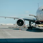 Aircraft in the runway
