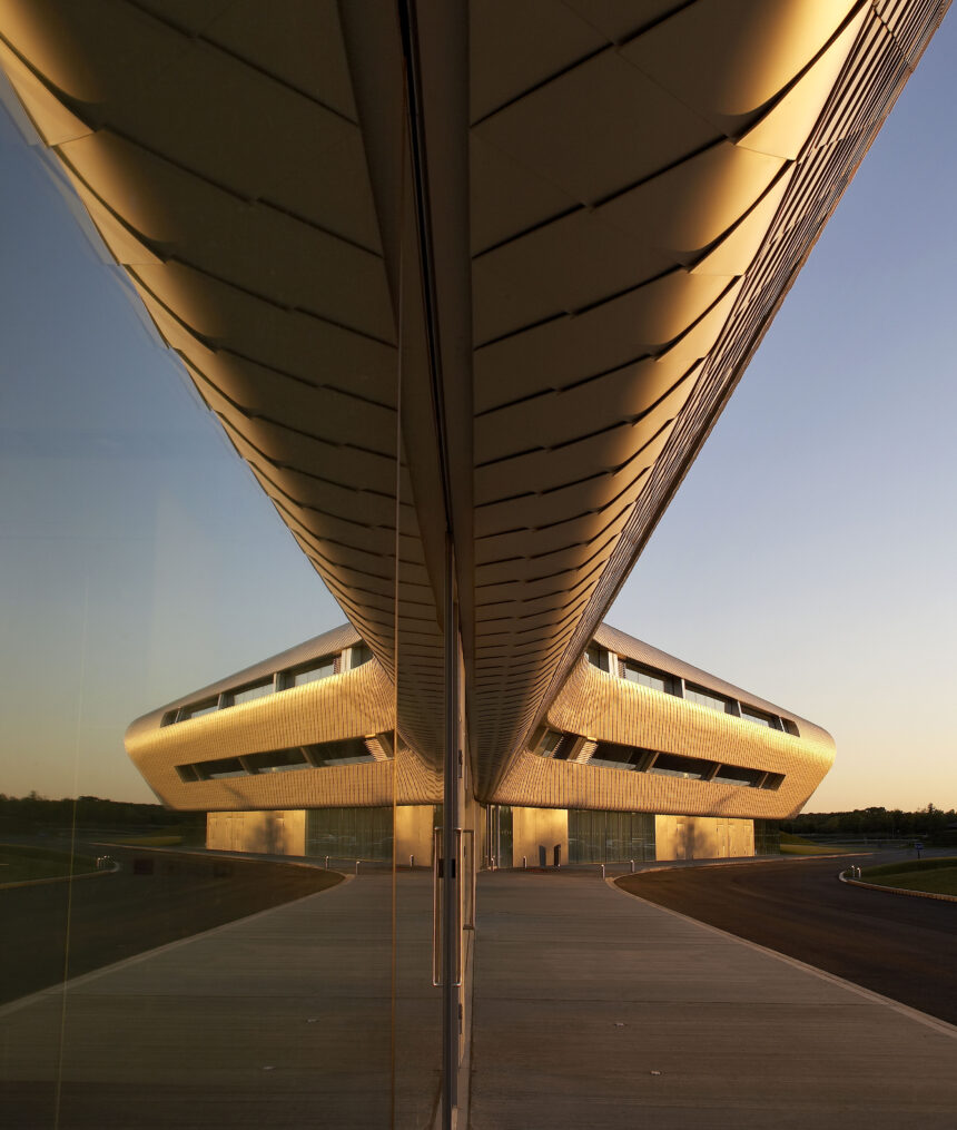 The terminal building at Farnborough Airport