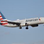 American Airlines Boeing 737 approaching Dallas Fort Worth International Airport