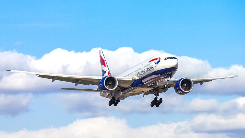 Photo depicting British Airways Boeing 777-200 ER in Flight