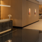 Rendering of the entrance of the upcoming Chase Sapphire Lounge.