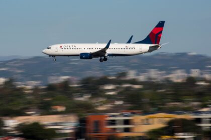 A Delta Air Lines Boeing 737-800 at Los Angeles International Airport