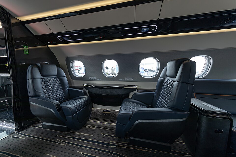 Image depicting the interior of an Embraer Praetor