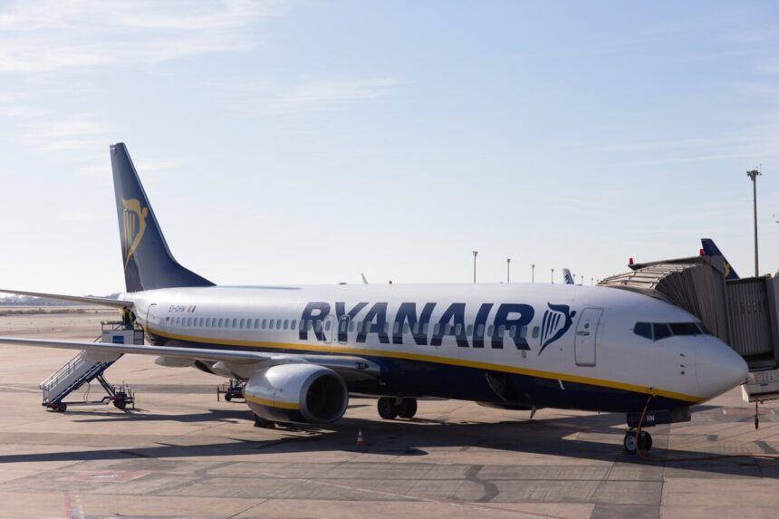 A Ryanair Boeing 737 aircraft