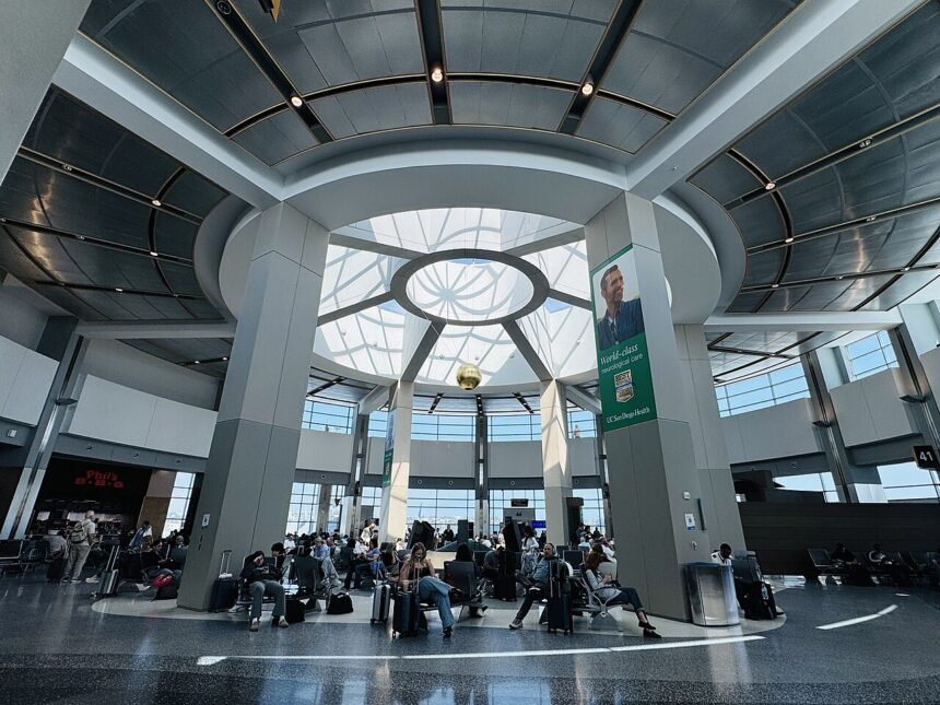 Interior of Terminal 2 at San Diego International Airport