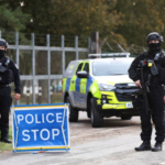 Image shows armed police at RAF Fairford