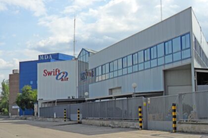 Image shows Swiftair's headquarters in Madrid