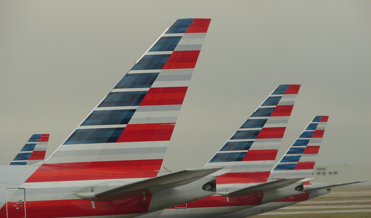 American Airlines aircraft parked at Dallas Fort Worth International Airport