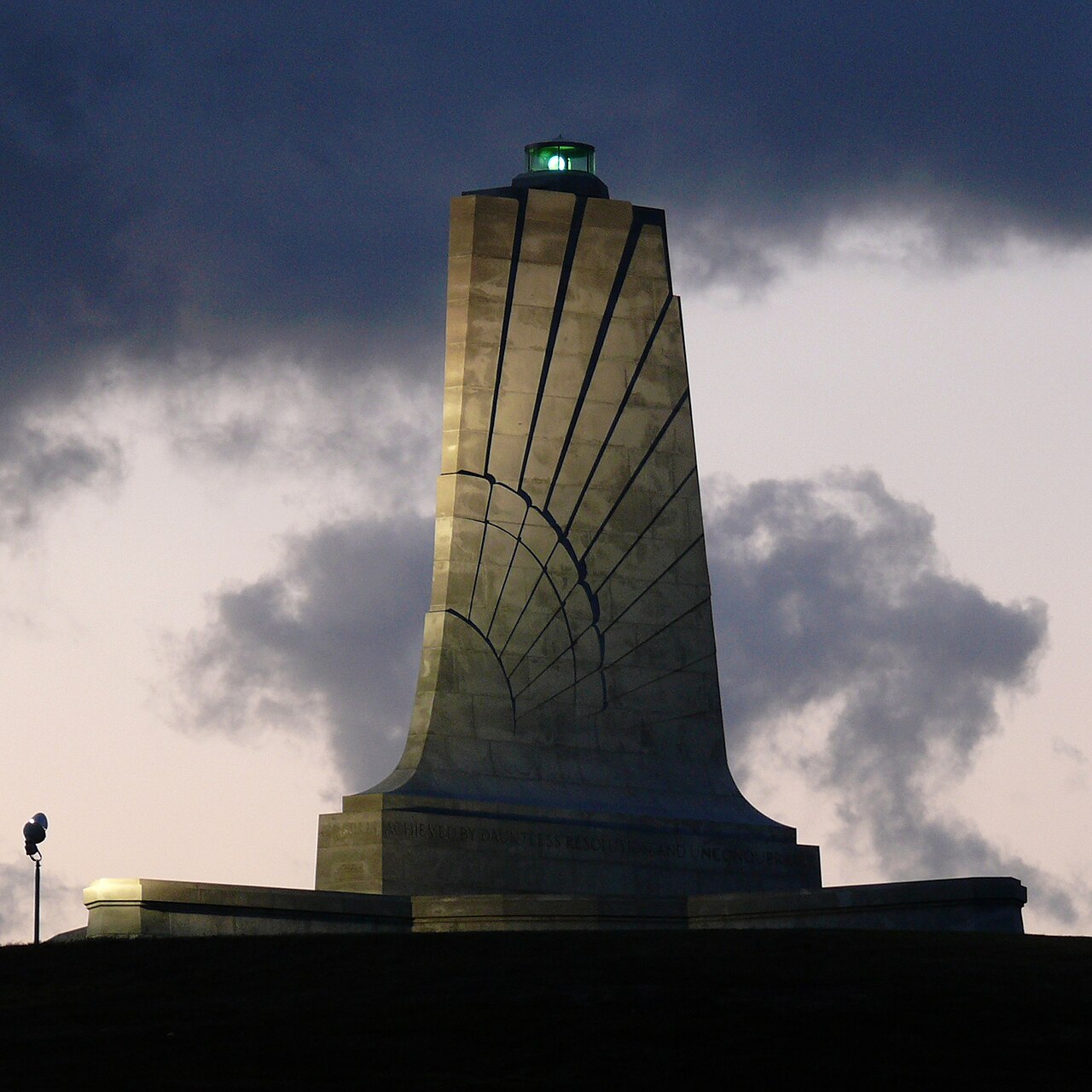 The Wright Brothers National Memorial on top of Kill Devil Hill in North Carolina