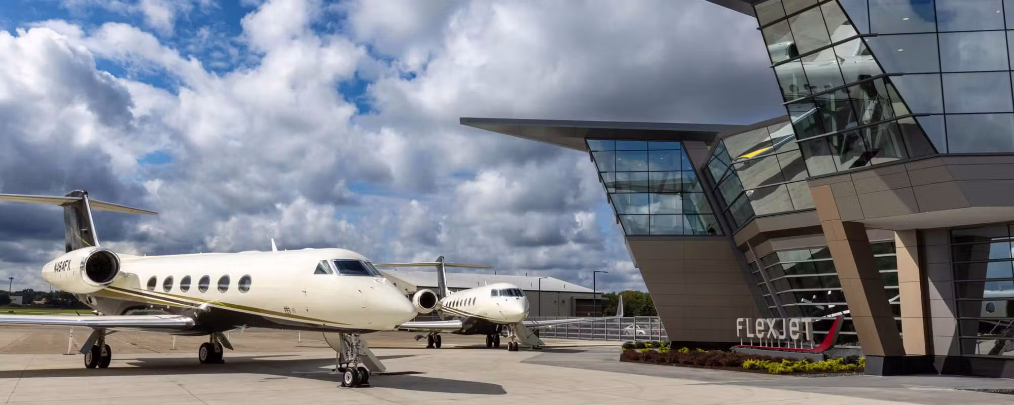 A view across Farnborough Airport
