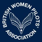 An image of BWPA's logo, dark navy blue background with a stylised white pair of wings with a female gender symbol beneath.