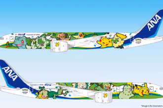 Green Pokémon Jet design featuring Grass Pokémon