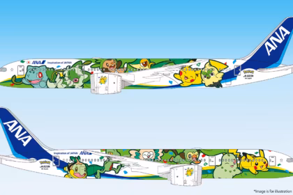 Green Pokémon Jet design featuring Grass Pokémon