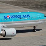Korean Air in the runway