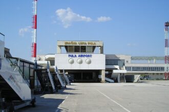 Photo of the outside of Pula Airport in Croatia
