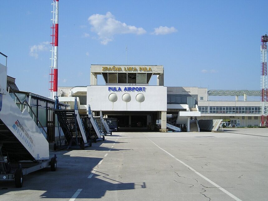 Photo of the outside of Pula Airport in Croatia