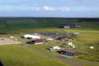 Kirkwall Airport from the air © Mike Pennington