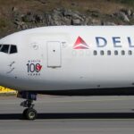 A Delta Air Lines Boeing 767-332ER spotted on the ground at Stockholm Arlanda Airport.