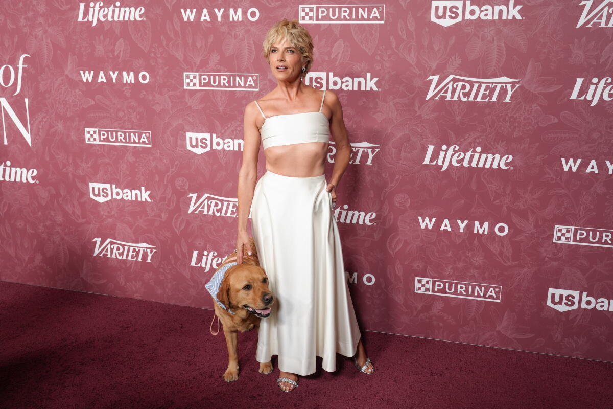 Selma Blair at Variety's Power of Women on Sept. 23, 2026, with her service dog Scout